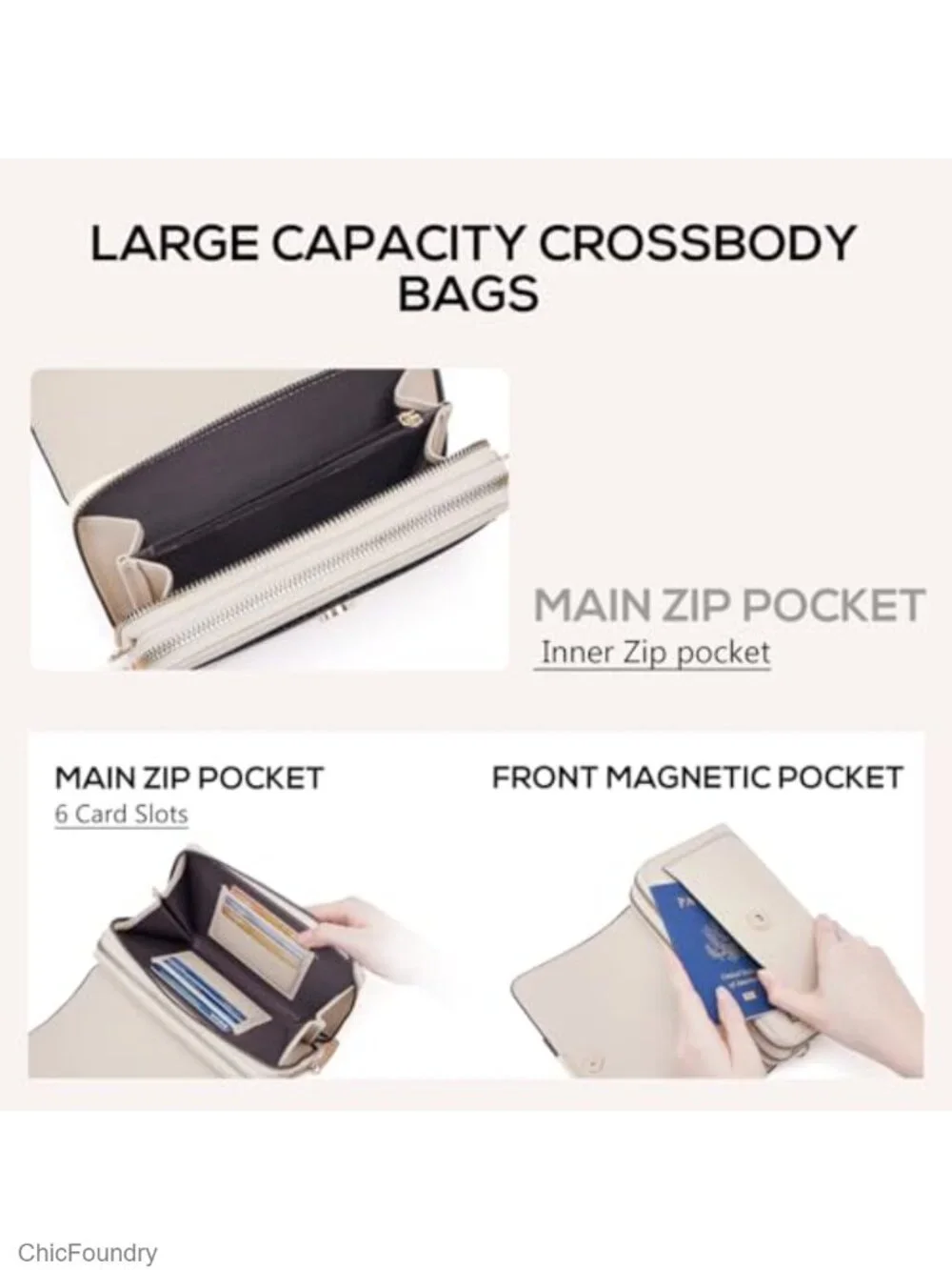 PU Leather Small Crossbody Bag with Card Slots for Women